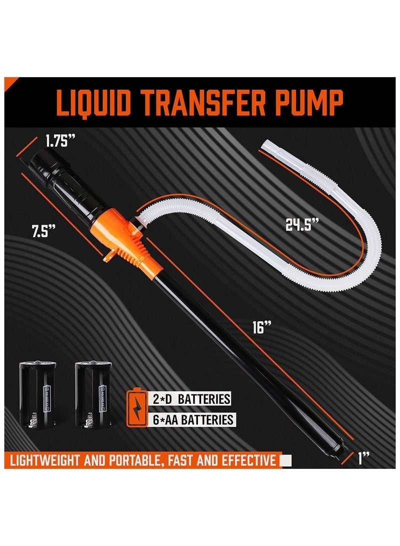 Siphon Pump for Fuel & Water Transfer – High-Flow Hand Pump for Gas, Diesel, Oil & Liquid, Quick Manual Transfer Tool for Home, Garage & Car Use
