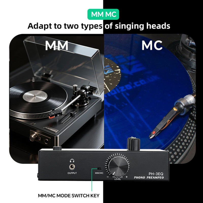 LiebeWH MM MC Phono Preamp Professional Stereo Phonograph Preamplifier Us Plug For Turntable Record Player With 5 Pin XLR Input Output Adjustable Eq - Image 4