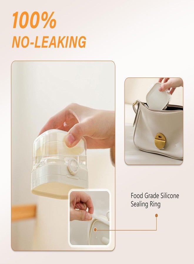RupeeRise Retainer Case, 3.6 * 3.8 * 2.8 in Denture Box With Double Layer Design, Leak Proof Portable Cleaning Storage For Retainers, Dentures, Aligners, Travel Friendly - Image 4