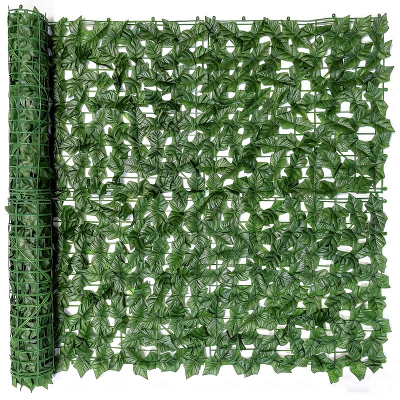 Comtelek Privacy Fence Screen Artificial Ivy Grass Wall Screen 120x40 in Balcony Fence Privacy Screen Faux Vines Green Backdrop Fake Ivy Wall Panels Hedge Fence for Patio,Garden, Backyard Indoor Outdoor deocr - Image 1