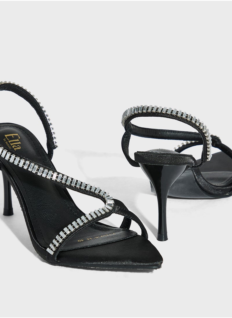 Ella Limited Edition Pointy Toe  Embellished Heel Sandal  - Image 4