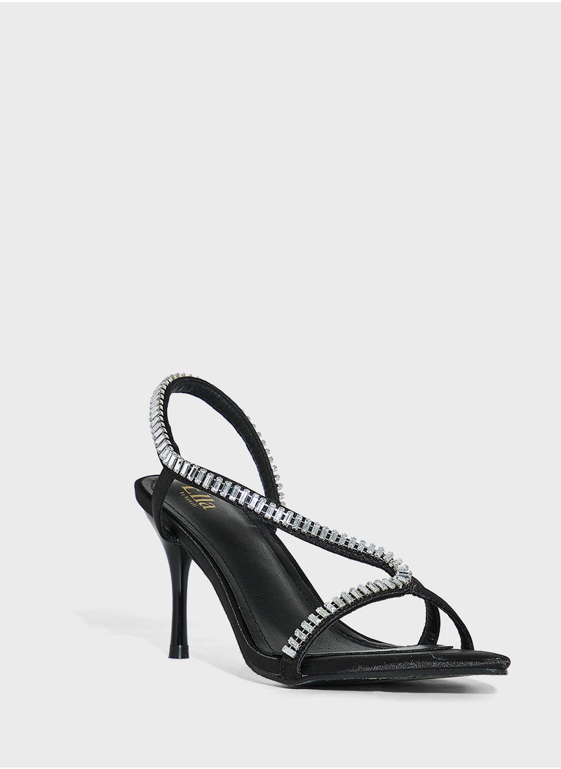 Ella Limited Edition Pointy Toe  Embellished Heel Sandal  - Image 2