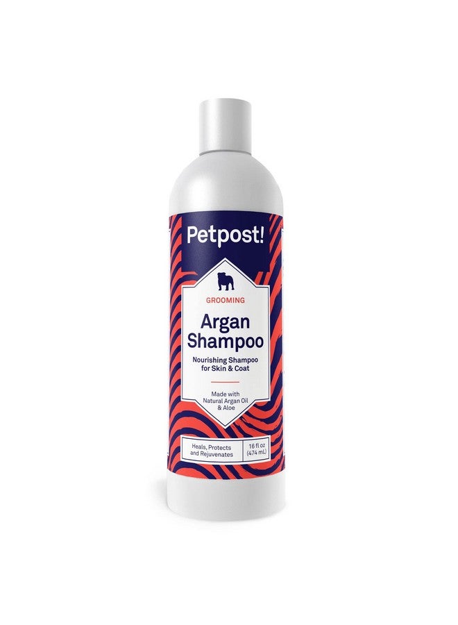 Petpost | Argan Shampoo for Dogs - Naturally Heals, Protects, & Rejuvenates Dog Dry Skin & Coat - Argan Oil and Aloe Formula 8 oz. - Image 1