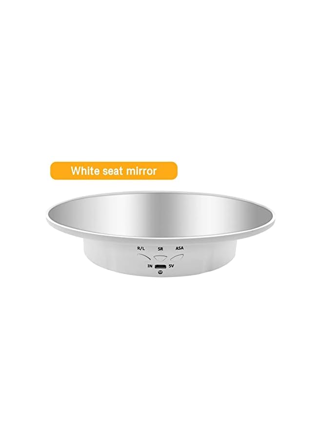 The Bros Motorized Rotating Display Stand, 7.87inch, 17.6LB Load Ultra-Quiet 360 Degree Electric Rotating Turntable Display Stand for Photography Products, Jewelry, Cake,3D Model (White) - Image 4