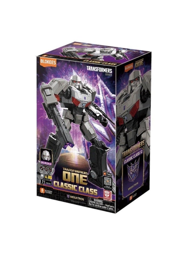 Blokees Transformers Classic Class 12 Megatron Model Kit | Buildable Action Figure Toy with Glowing Eyes & Chest | STEM Construction Toy for Kids & Collectors | 71 PCS Assembly Figure with Weapons & Display Base - Image 5