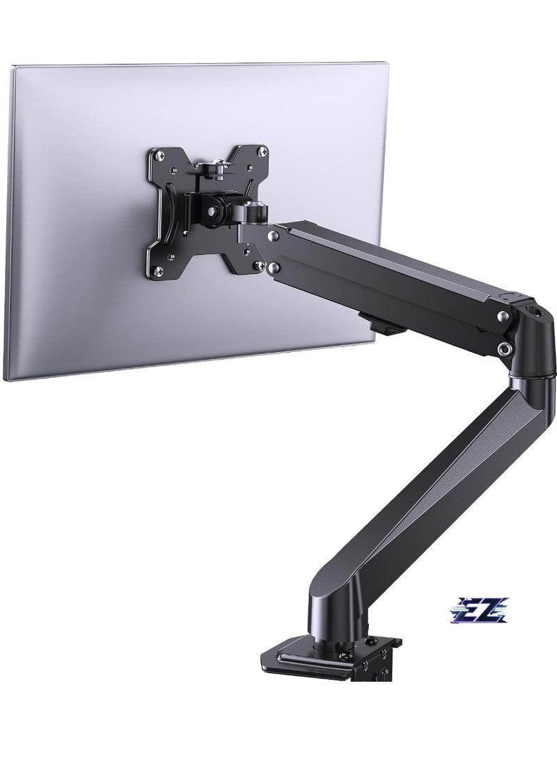 ELTRAZONE Single Monitor Mount, Gas Spring Monitor Arm, Adjustable Monitor Mount with Full Motion and VESA Bracket, Fits 17 to 27 Inch Monitors, Holds up to 14.3 lbs - Image 1
