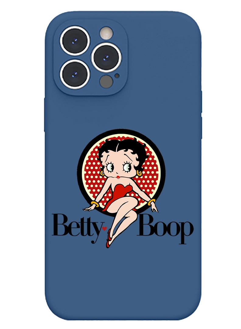 Theodor Protective Slim Fit Case Liquid Silicone Cover with Full Body Protection Anti-Scratch Shockproof Case For iPhone 13 Pro Max Blue  - Bike diesel mate copy - Image 1