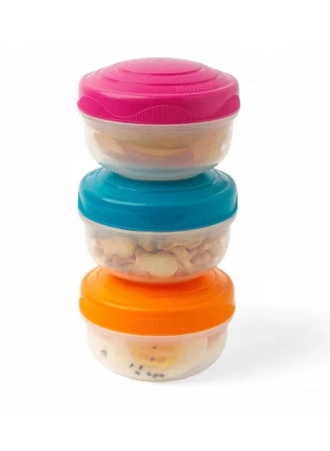 Mini Plastic Sauce Containers – Set of 3 with Leak-Proof Lids | Perfect for Travel, Lunch Boxes & More - Image 1