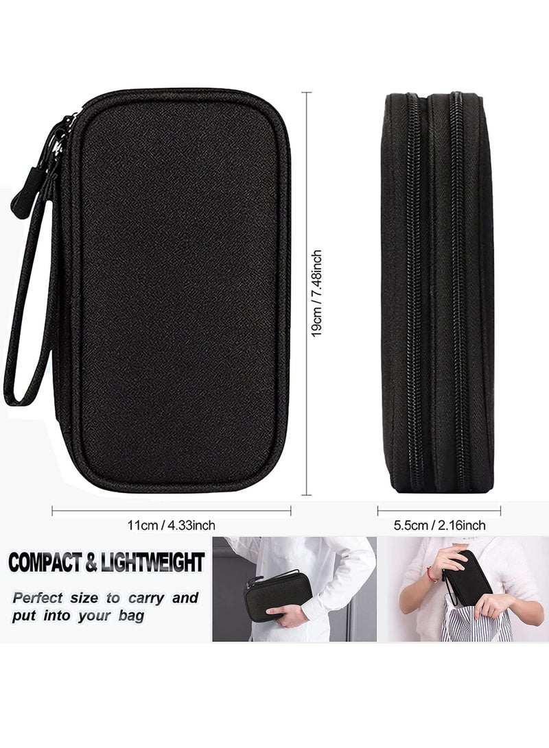 erorex Portable Electronic Accessories Bag Travel Gadgets Storage Case Cable Organizer Pouch Compatible for Charger USB Cables SD Memory Cards Earphone Flash Hard Drive Phone Power Bank Black S - Image 4