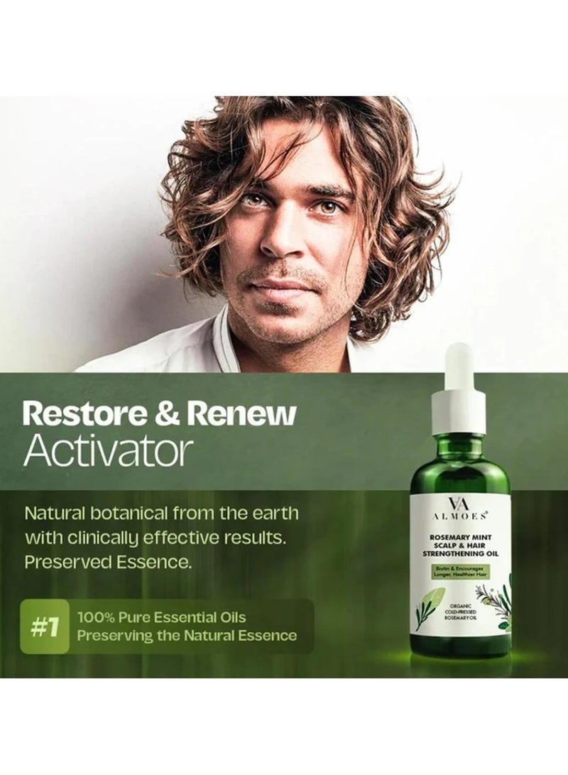 الموس ألموس - زيت إكليل الجبل والنعناع لتقوية الشعر وفروة الرأس - 30 مل - Image 3