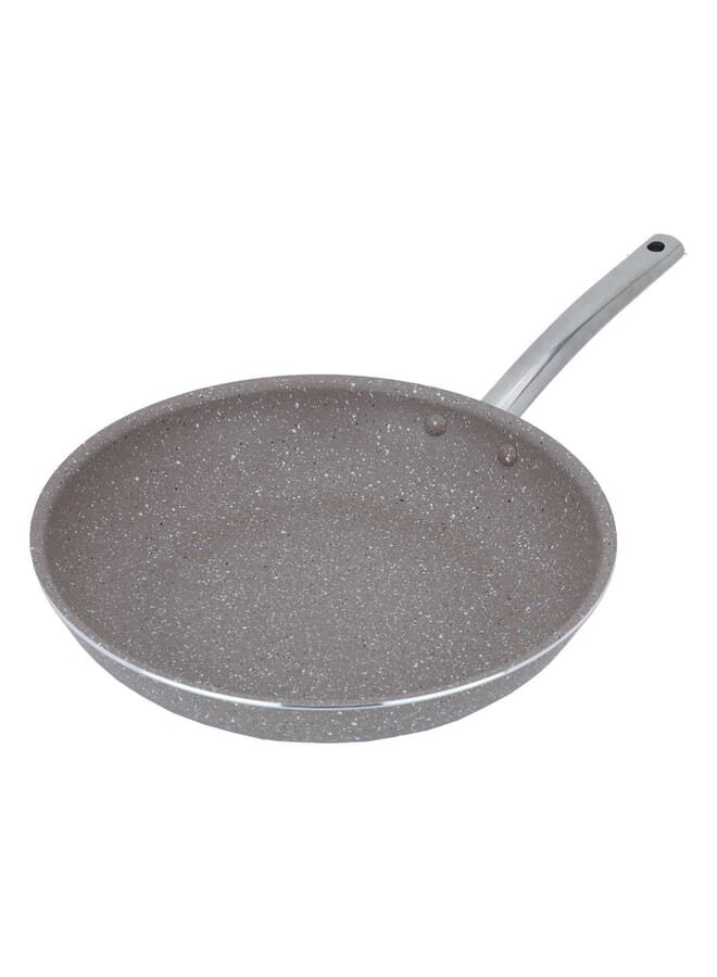 Alsaif Gallery Rocky brown granite frying pan with stainless steel handle, 28 cm - Image 2