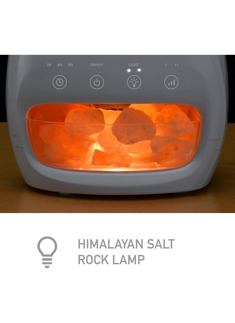 PureGuardian PureGuardian Himalayan Salt Lamp Ultrasonic Cool Mist Humidifier with Aromatherapy Tray H1117W White  - Image 4