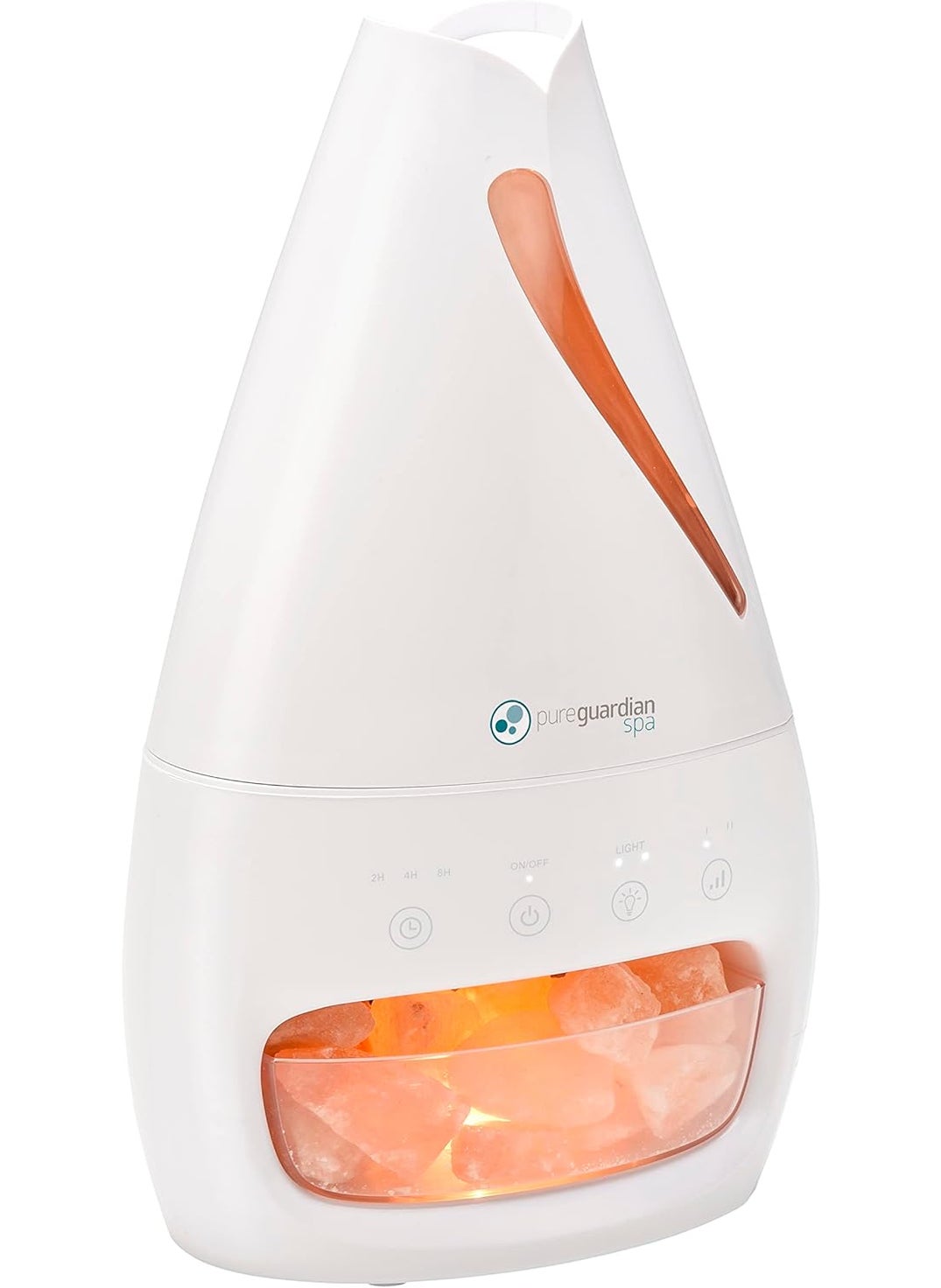 PureGuardian PureGuardian Himalayan Salt Lamp Ultrasonic Cool Mist Humidifier with Aromatherapy Tray H1117W White  - Image 1
