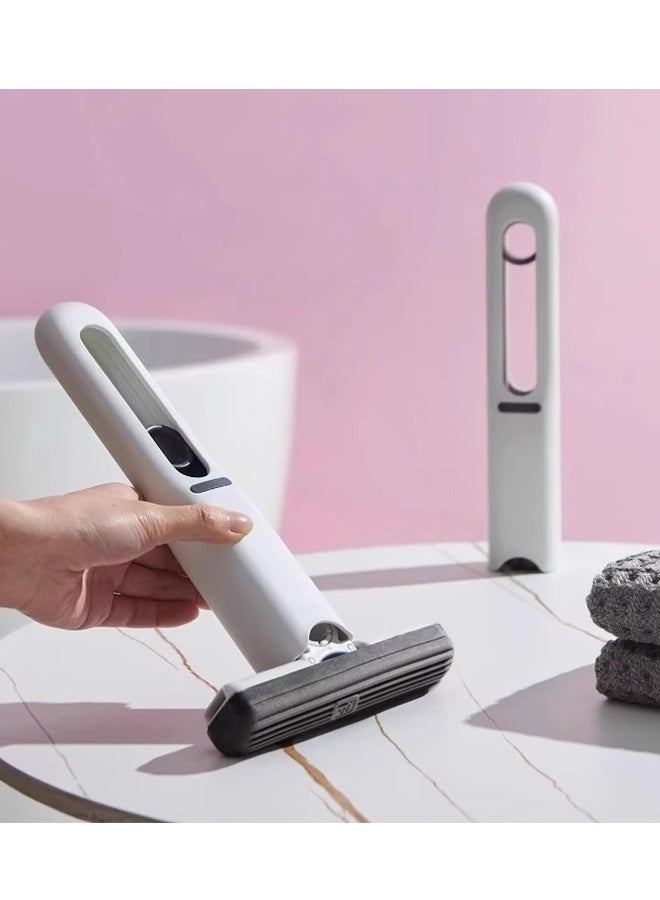 HOMESTAR Portable Mini Mop Kitchen Cleaning Tools Car Desk Office Self-Squeeze Short MOP, Hand WASH-Free Absorbent with 1 Cotton Head, Sponge for Bathroom Kitchens Table - Image 5