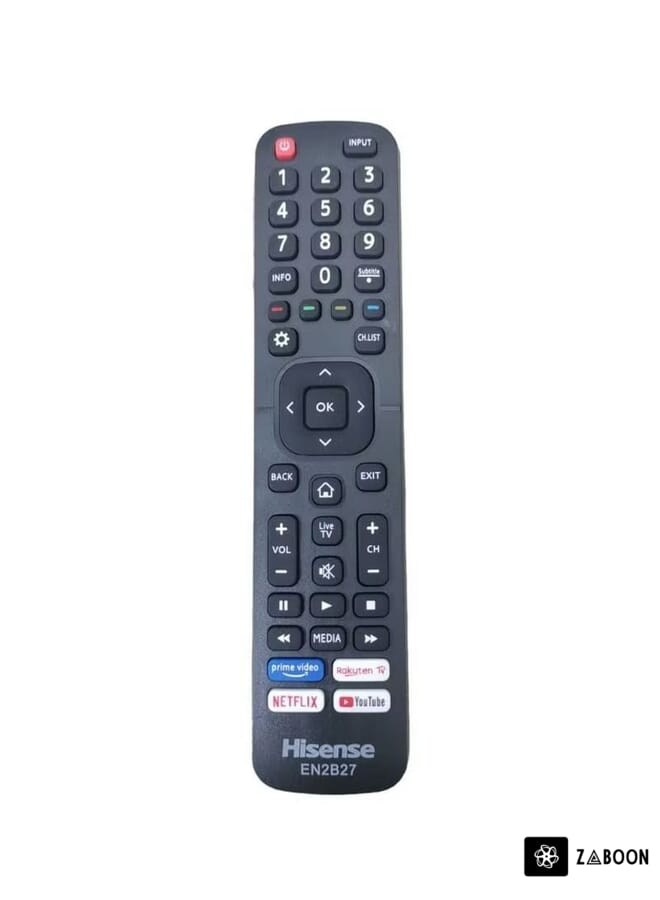 Zaboon Remote Control For Hisense Screen Grey
