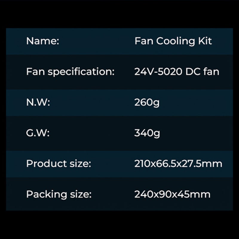 3D Printer Cooling Fan 5020 Black High Speed Airflow - Wider Adaptability Ender-3 Cooling Fan for Ender-3 Series CR-6 SE 3D Printers Hotends - Image 5