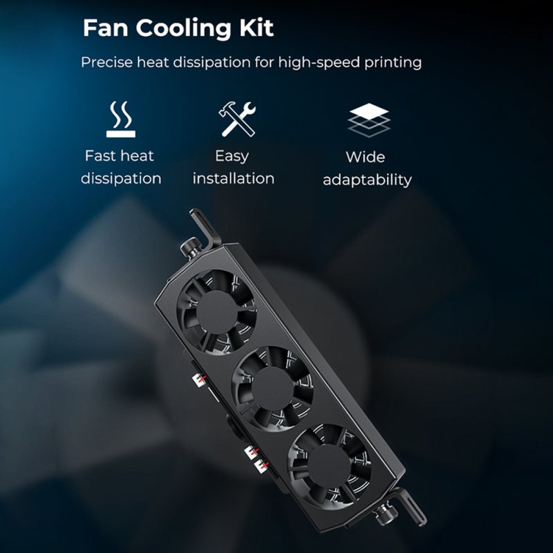 3D Printer Cooling Fan 5020 Black High Speed Airflow - Wider Adaptability Ender-3 Cooling Fan for Ender-3 Series CR-6 SE 3D Printers Hotends - Image 4