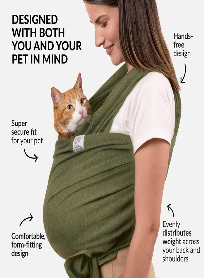 CollarDirect Dog Sling Carrier for Small Dogs - Anti-Anxiety Cat Sling, Puppy Pouch - Pet Sling in Gray Black Blue Green Pink Yellow (Green, Standard) - Image 2