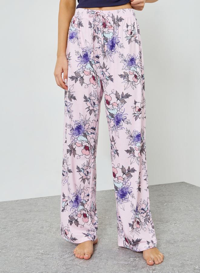 Styli Round Neck Tank and Sketchy Floral Pyjama Set - Image 4