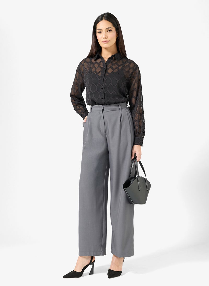 فيرو مودا قميص فيمغاليا بأزرار وأكمام طويلة - Image 4