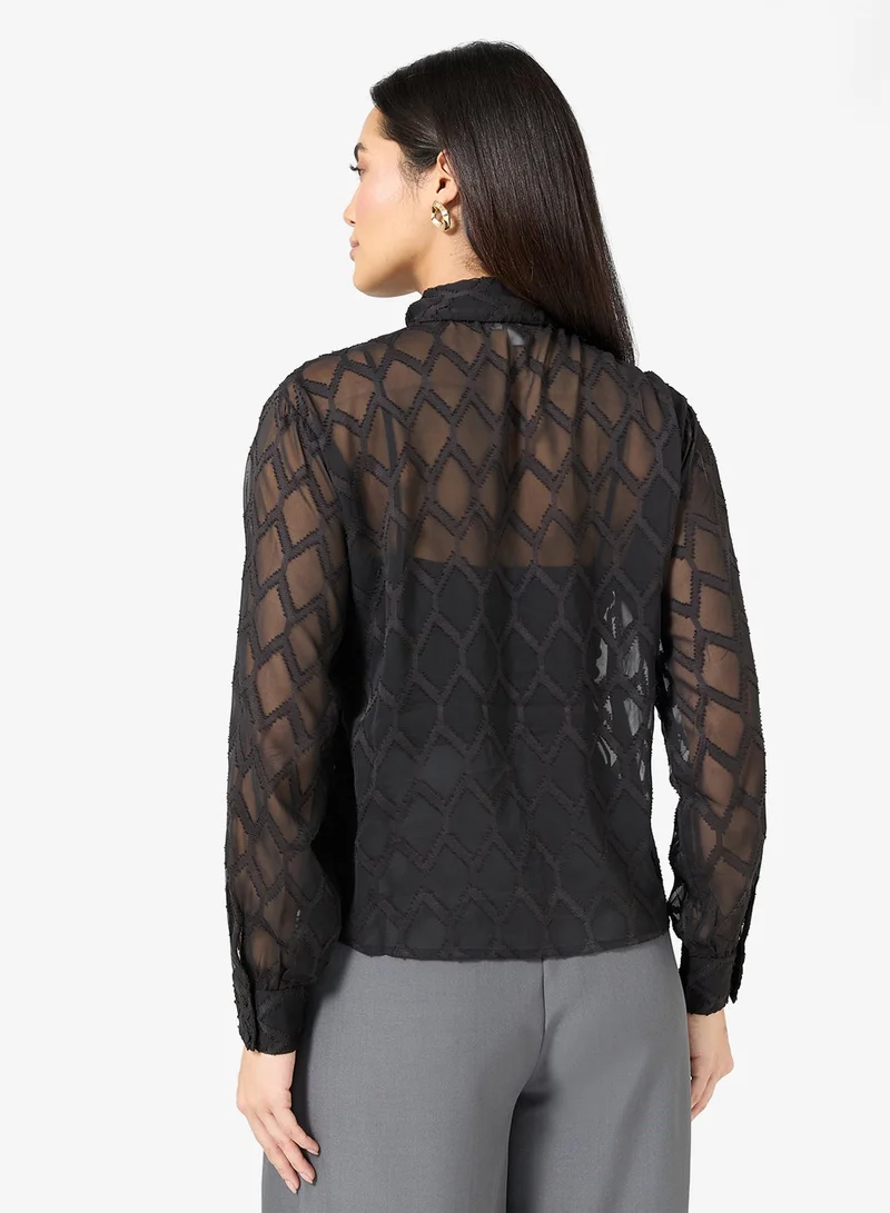 VERO MODA Vmgalilea Long Sleeve Button Down Shirt