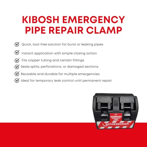 Rothenberger Kibosh Emergency Pipe Repair - Quick, Easy and Professional Way to Repair Burst - 3/4", Up to 145 PSI - 80012 - Image 2