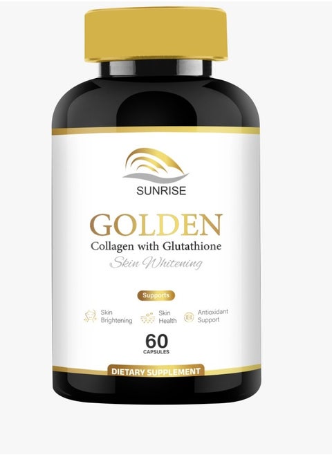 Golden Collagen With Glutathione 60 Capsules | Advanced Formula Skin Whitening Capsules