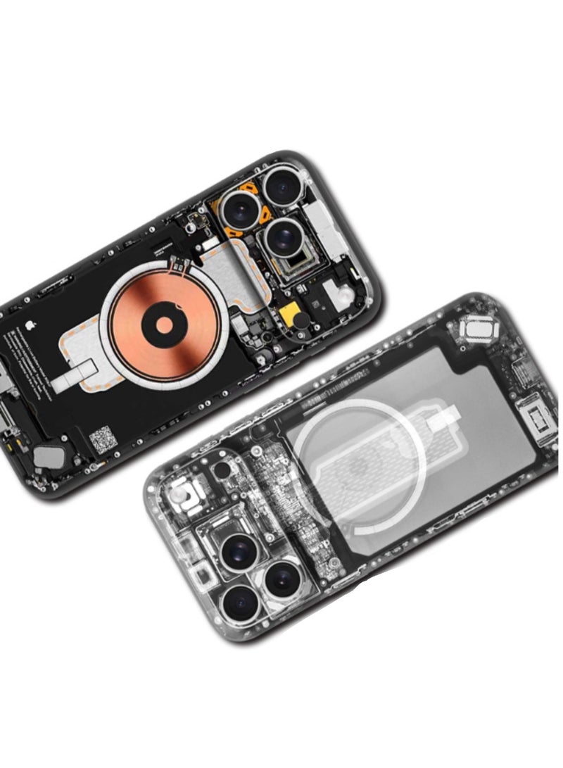 Adando Phone Skin Compatible with iPhone 17 Pro Max, Premium Vinyl Protective Wrap Decal Cover Decal Glass Protector Film Protective for Back Side Borders Camera Frame, Easy to Apply (Black) - Image 4