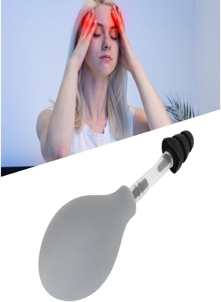 Ear pressure relief device, migraine and headache relief product, airplane ear pressure relief device, inner ear pressure equalization, tension relief - gray - Image 1