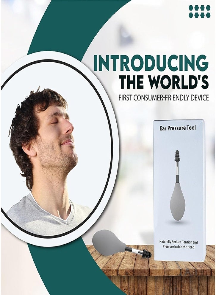Ear pressure relief device, migraine and headache relief product, airplane ear pressure relief device, inner ear pressure equalization, tension relief - gray - Image 4