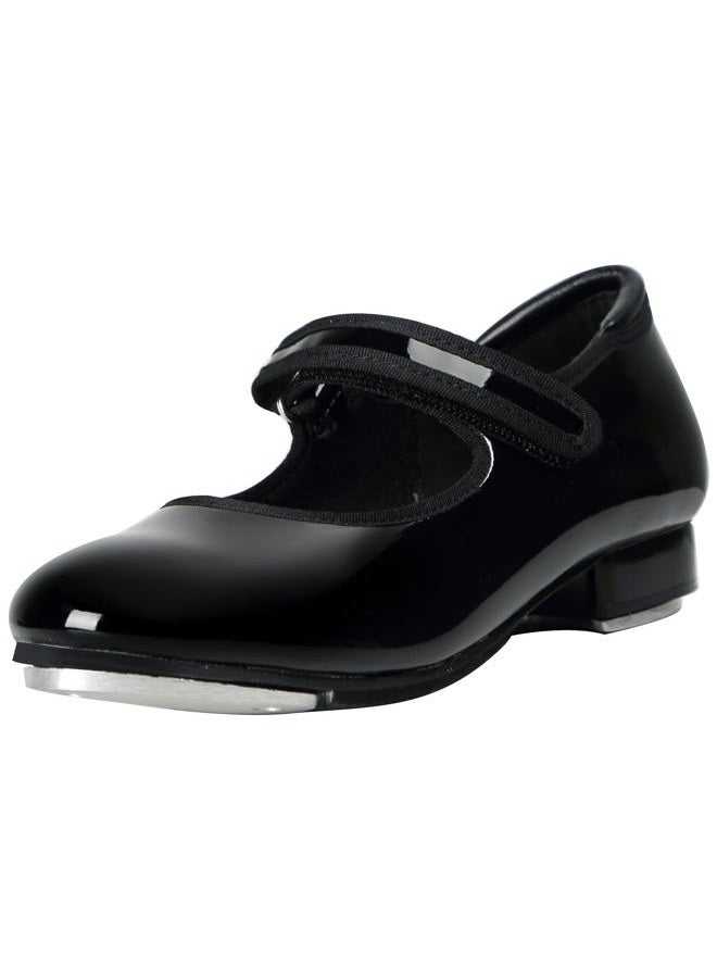 Linodes Patent Easy Strap Tap Shoe for Girls and Boys (Toddler/Little Kid/Big Kid)-Black-11M-Little Kid - Image 1