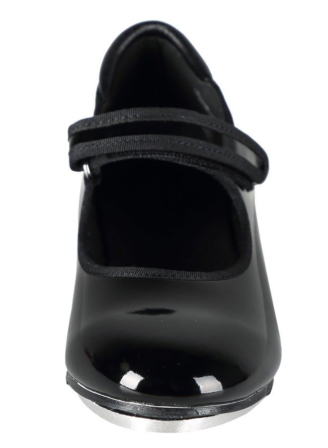 Linodes Patent Easy Strap Tap Shoe for Girls and Boys (Toddler/Little Kid/Big Kid)-Black-11M-Little Kid - Image 2