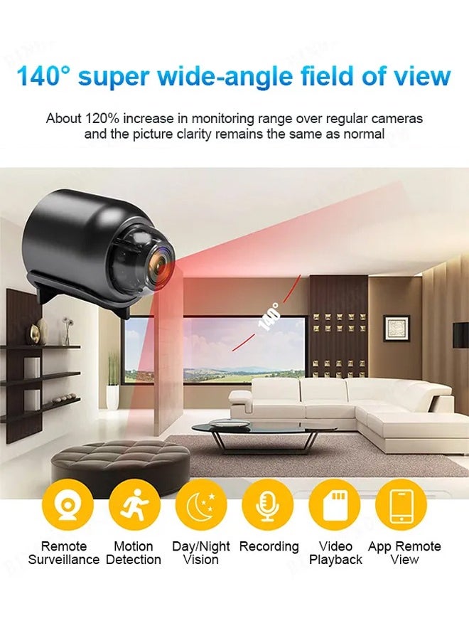 Generic - Wireless Network Camera Mini WiFi Camera 1080P HD Home Night Vision Remote Monitoring Micro Baby Monitor Supports Video Playback Function - Image 1