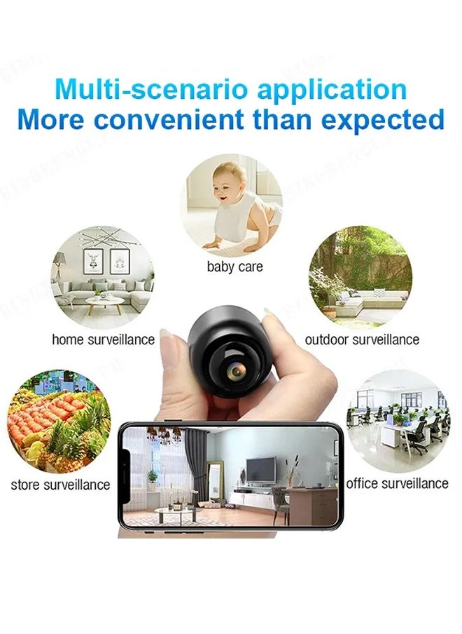 Generic - Wireless Network Camera Mini WiFi Camera 1080P HD Home Night Vision Remote Monitoring Micro Baby Monitor Supports Video Playback Function - Image 1