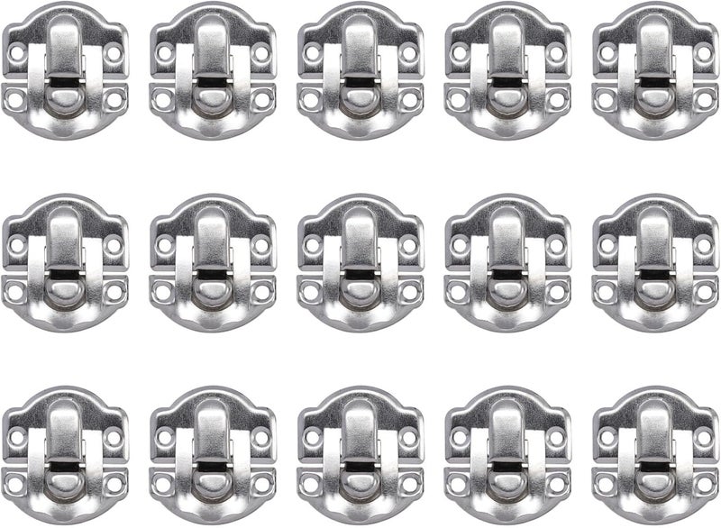 50Pcs Vintage Box Buckle and Jewelry Box Lock Set, Antique Metal Panel Latch for Wooden Cases and Home Furniture Accessories, Retro Style Hasp Suitable for Toolbox and Suitcase - Image 1