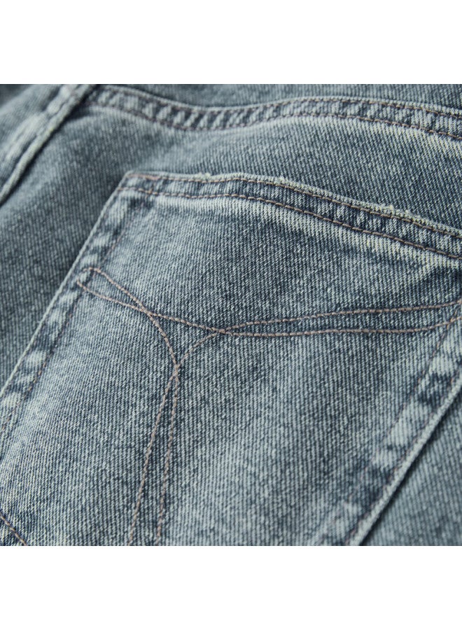 Waxbird Taiping Bird Women's Autumn Straight-leg Jeans Fashion Casual Versatile Commuting Texture Thin Denim Deep Blue S - Image 5