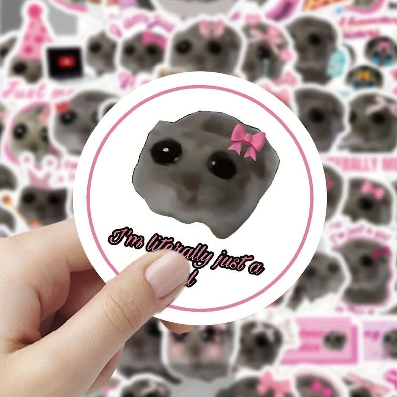 120 Sheets Sad Hamster Stickers for DIY Luggage Notebook Phone Decor - Image 5