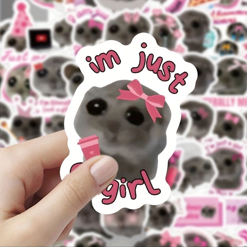 120 Sheets Sad Hamster Stickers for DIY Luggage Notebook Phone Decor - Image 4