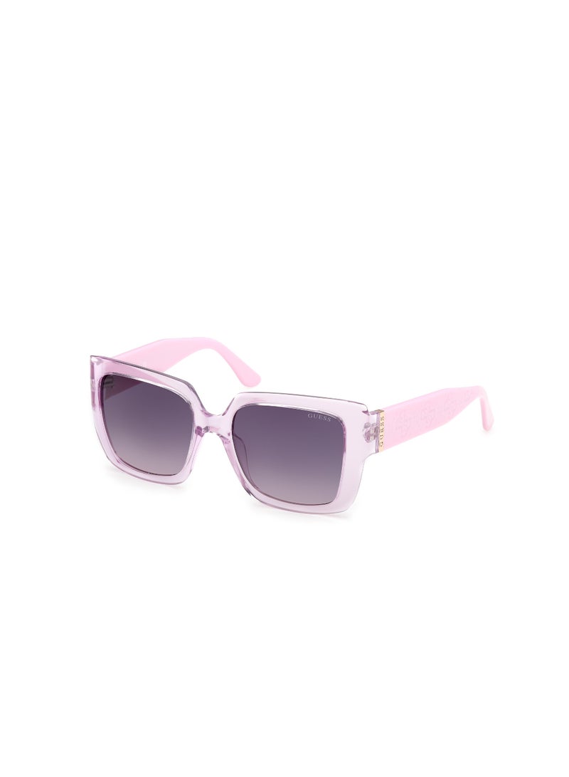 GUESS FULL RIM FEMALE SQUARE PURPLE INJECTED SUNGLASSES - Image 1