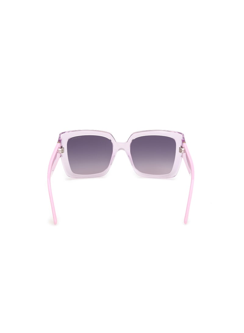 GUESS FULL RIM FEMALE SQUARE PURPLE INJECTED SUNGLASSES - Image 4