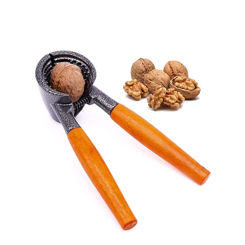 SOLARAE Heavy Duty Nutcracker Pecan Walnut Plier Opener Tool with Wood Handle - Image 1