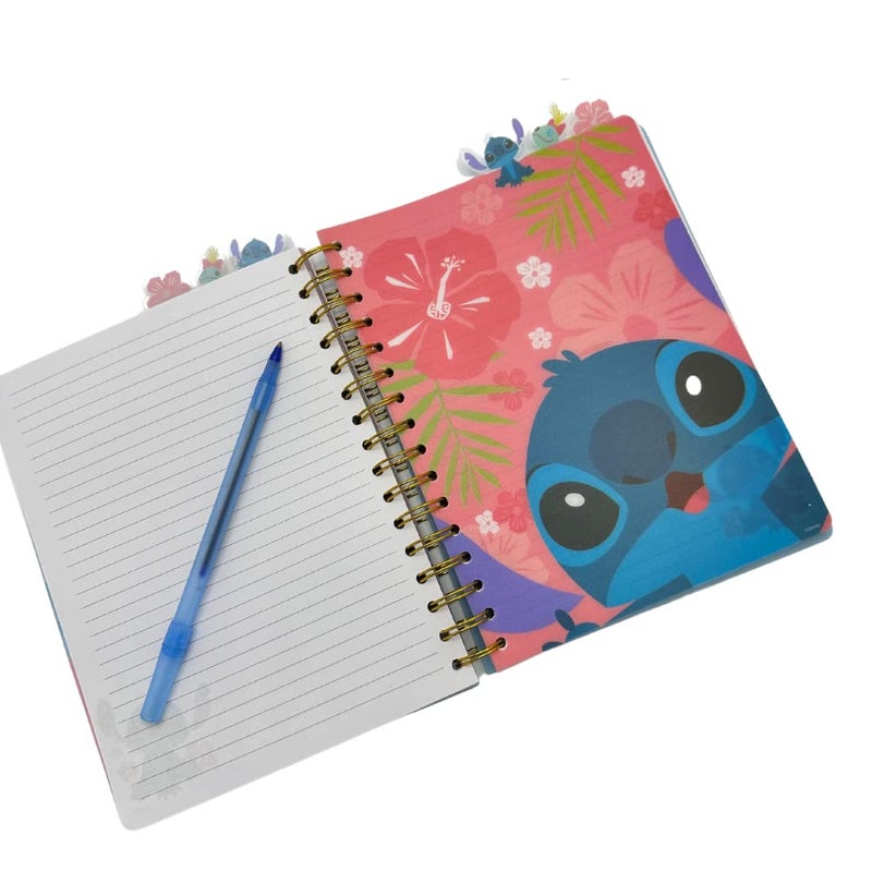 Innovative Designs Disney Stitch Tab Journal Notebook "Ohana" Spiral Bound, 144 Lined Pages, 8 x 7 inches, Blue - Image 3