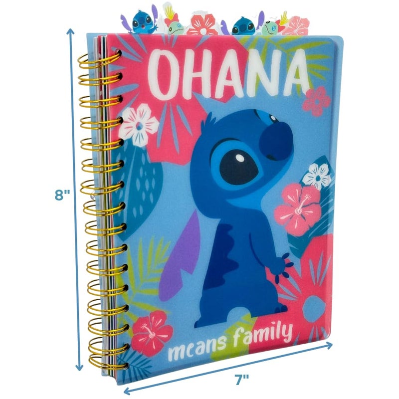 Innovative Designs Disney Stitch Tab Journal Notebook "Ohana" Spiral Bound, 144 Lined Pages, 8 x 7 inches, Blue - Image 5