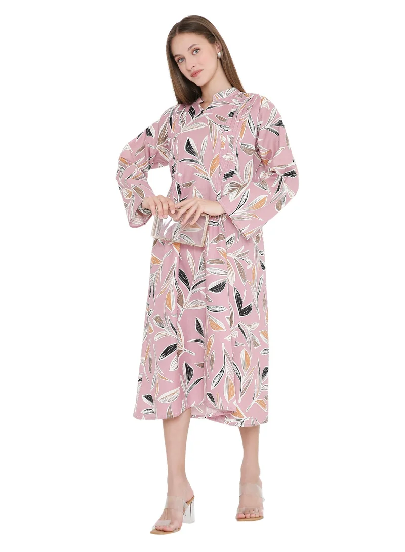 HANA & SARA UNIQUE PRINTED SHORT FARASHA MODEST WEAR ARABIC  JALABIYA DRESS