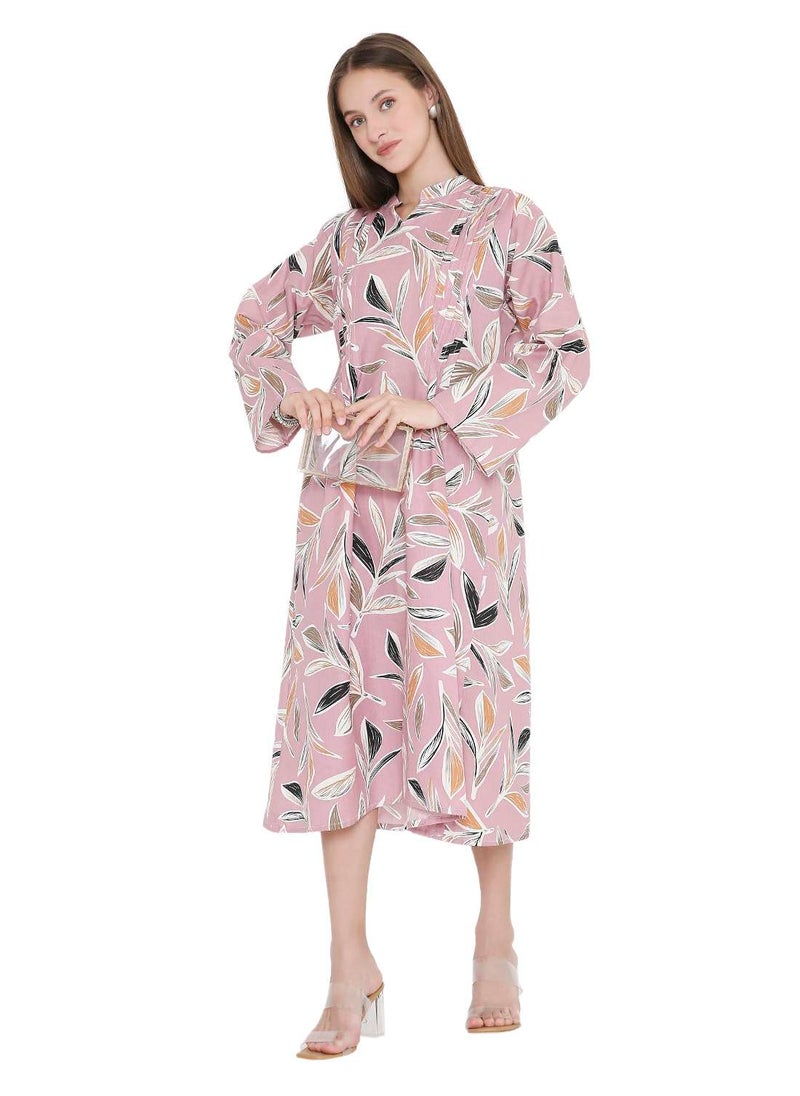 HANA & SARA UNIQUE PRINTED SHORT FARASHA MODEST WEAR ARABIC KAFTAN JALABIYA DRESS  - Image 5