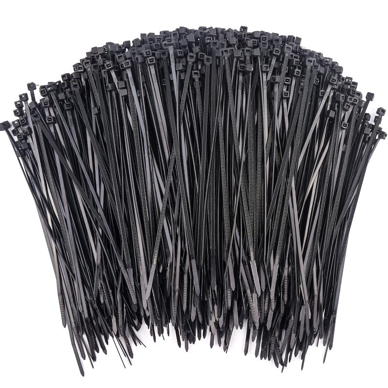 Rienar 1000 Pcs Zip Ties, 6 Inch Self-Locking Nylon Cable Ties, Premium Heavy Duty Plastic Wire Ties Wraps for Indoor and Outdoor (Black) - Image 1