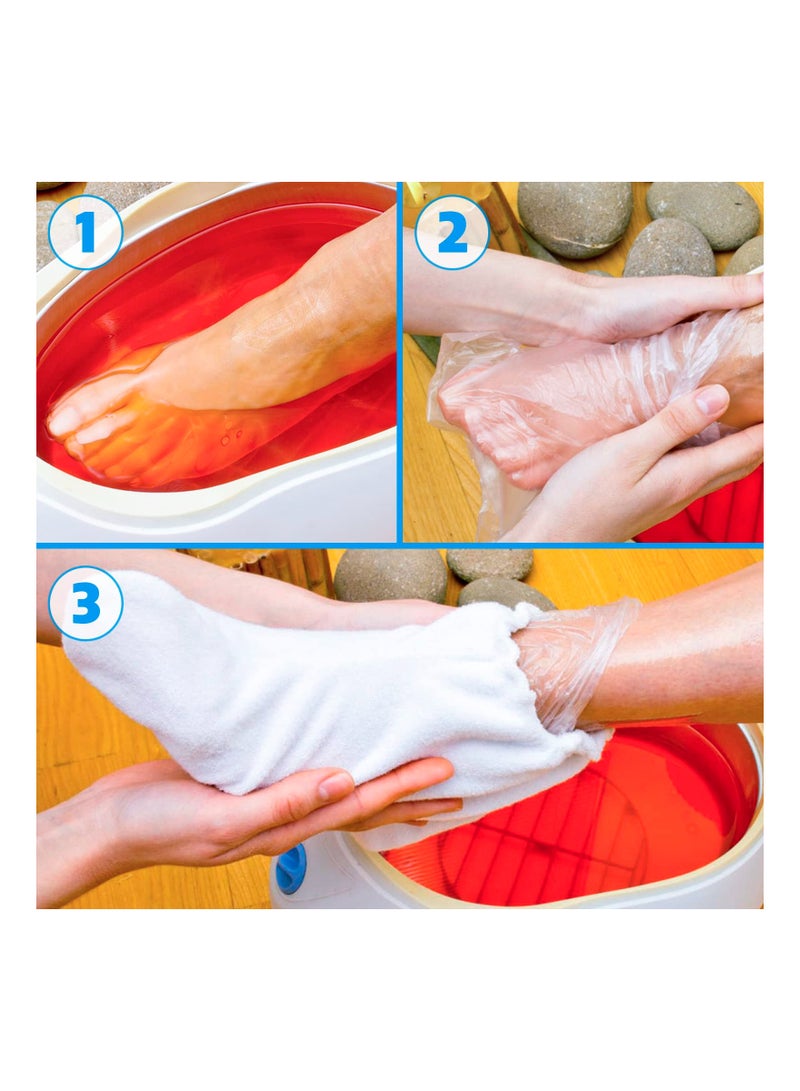 500 PCS Disposable Moisturizing Foot Socks, Plastic Foot Covers for Pedicure and Spa, Wax Treatment Socks for Soft Feet Care, Ideal for Paraffin Bath and Moisturizing Treatments. - Image 4