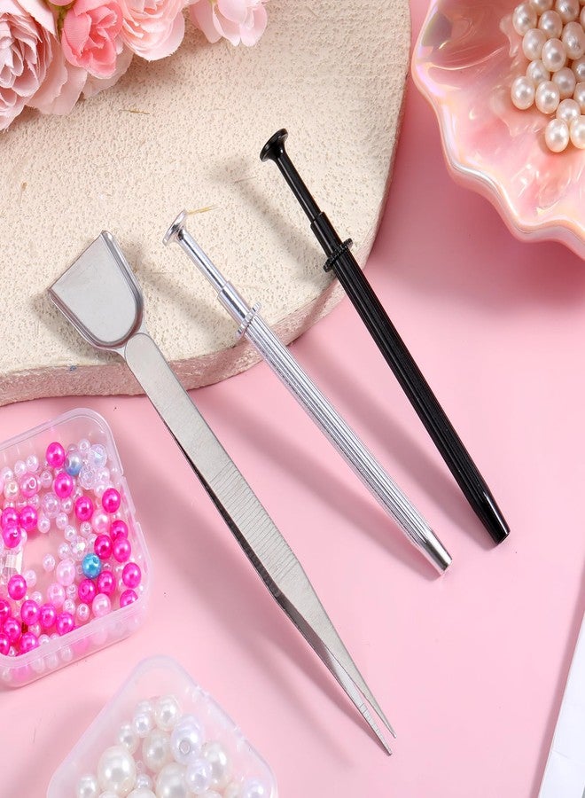 Alrhso Cake Tweezers for Decorating Tools Sprinkle Tweezers for Cake Decorating Tools Tweezer Scoop Sprinkles Grabber Tool Bead Scooper Tweezer for Jewelry Diamond Scoop - Image 2
