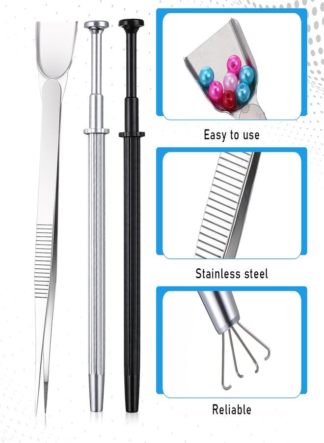 Alrhso Cake Tweezers for Decorating Tools Sprinkle Tweezers for Cake Decorating Tools Tweezer Scoop Sprinkles Grabber Tool Bead Scooper Tweezer for Jewelry Diamond Scoop - Image 3