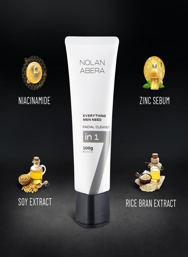 ABERA Nolan Daily Facial Cleanser for Men - Oil Control & Deep Cleansing, 3.53oz - Image 3
